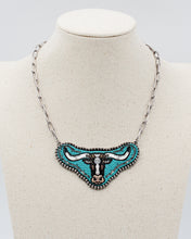 Load image into Gallery viewer, Faux Leather Cow Print Charm Necklace
