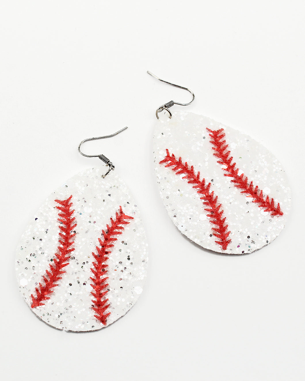 Baseball Sparkling Teardrop Earrings
