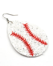 Load image into Gallery viewer, Baseball Sparkling Teardrop Earrings
