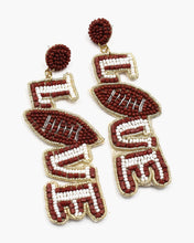 Load image into Gallery viewer, Football LOVE Game Day Earrings
