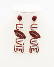 Load image into Gallery viewer, Football LOVE Game Day Earrings
