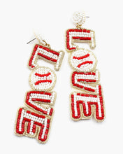 Load image into Gallery viewer, Baseball LOVE Game Day Earrings

