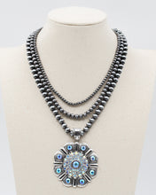 Load image into Gallery viewer, Multiple Layered Navajo Pearl Chain Pendant Necklace
