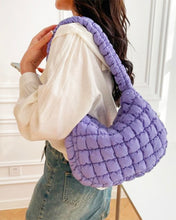 Load image into Gallery viewer, Microfiber Super Light Quilted Hobo Bag Medium
