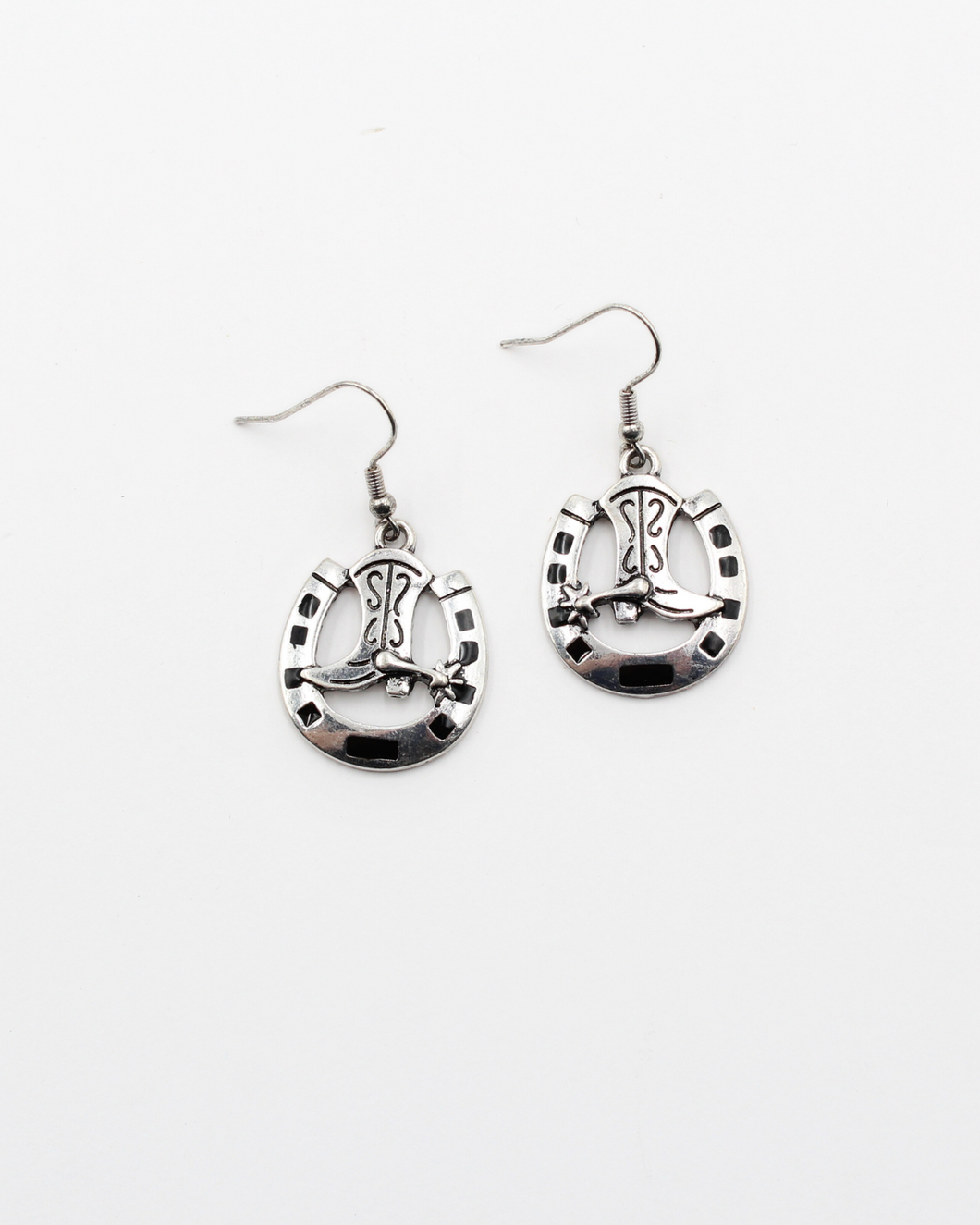 Horseshoe Cowboy Boot Earrings