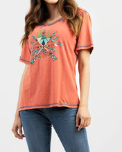 Load image into Gallery viewer, Arrow Print Tee with Beads
