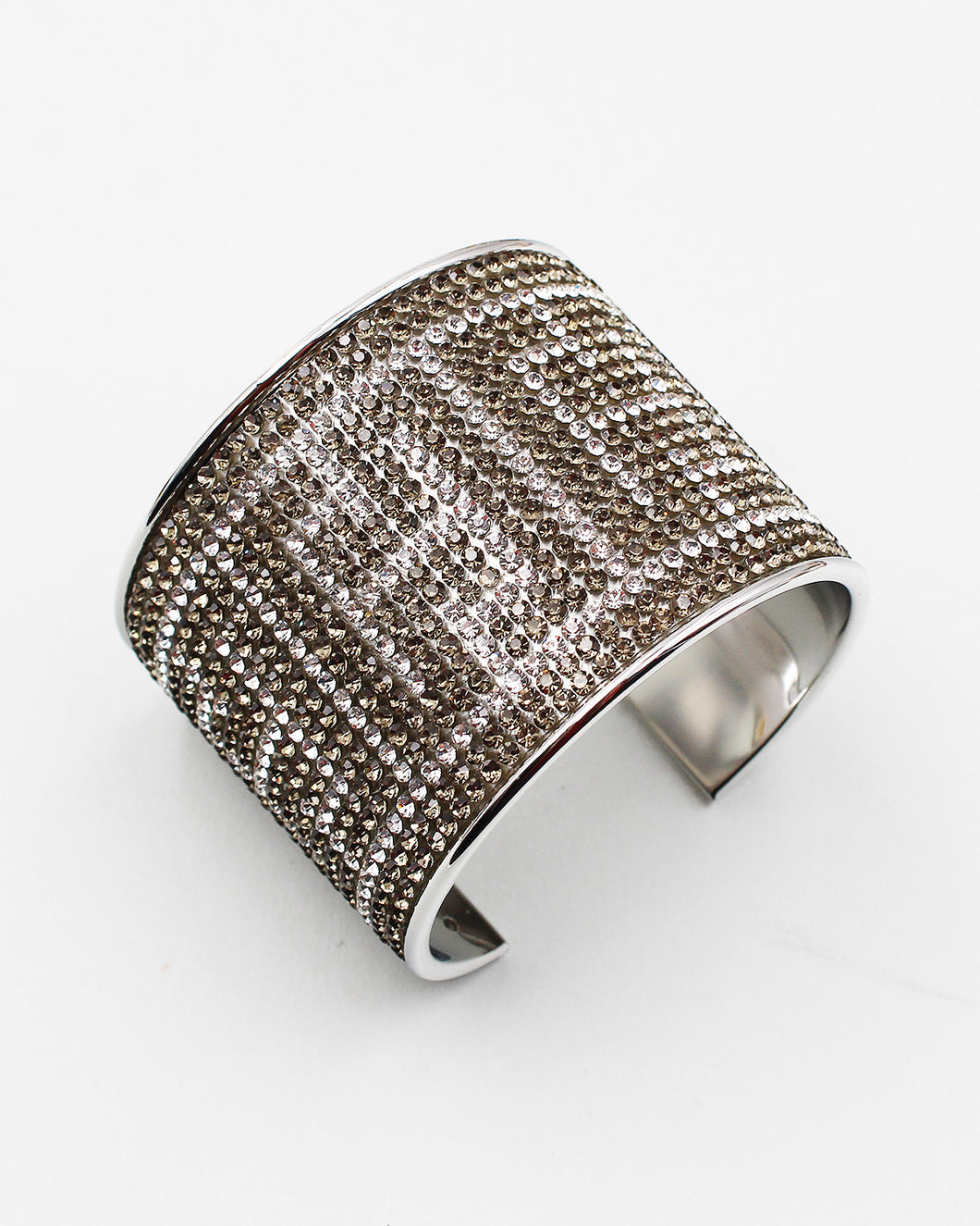 Modern Pattern Rhinestone Cuff Bracelet