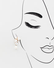 Load image into Gallery viewer, Pearl Cluster Dangle Earrings
