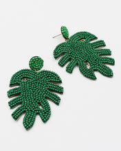 Load image into Gallery viewer, Hand Beaded Leaf Earrings
