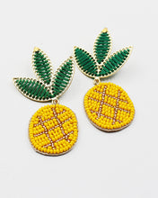 Load image into Gallery viewer, Hand Beaded Pineapple Earrings
