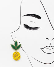 Load image into Gallery viewer, Hand Beaded Pineapple Earrings
