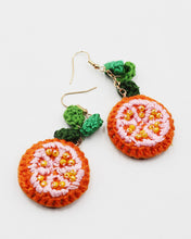 Load image into Gallery viewer, Hand Knitted Orange Earrings
