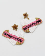 Load image into Gallery viewer, &#39;BIRTHDAY SQUAD&#39; BEADED EARRINGS
