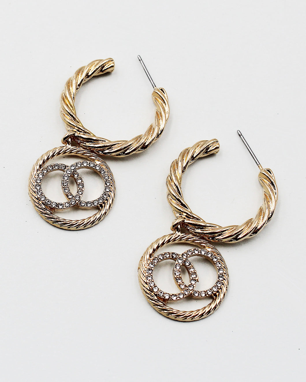 Braided Metal Dangle Earrings