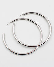 Load image into Gallery viewer, 3 Inch Shiny Metal Hoop Earrings
