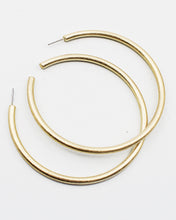 Load image into Gallery viewer, 3 Inch Matt Metal Hoop Earrings
