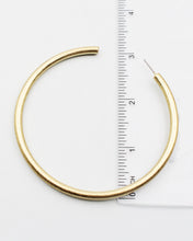 Load image into Gallery viewer, 3 Inch Matt Metal Hoop Earrings
