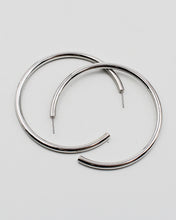 Load image into Gallery viewer, 2.5 Inch Shiny Metal Hoop Earrings
