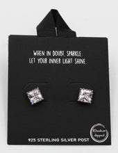 CZ Stone Gold/Rhodium Dipped Classic Stud Earrings
