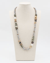 Load image into Gallery viewer, Wood Beaded Long Necklace with Accent Beads
