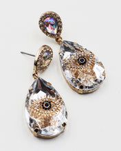 Load image into Gallery viewer, Evil Eye Crystal Dangle Earrings
