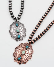 Load image into Gallery viewer, Southwestern Pendant Necklace with Navajo Pearl Beads
