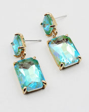 Load image into Gallery viewer, Square Cut Faceted Stone Earrings

