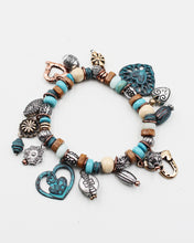 Load image into Gallery viewer, Heart Western Charm Stretch Bracelet
