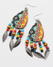 Load image into Gallery viewer, Western Faux Leather &amp; Metal Fringe Earrings

