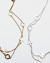 Load image into Gallery viewer, Double Layered Clover Chain Necklace
