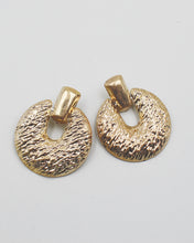 Load image into Gallery viewer, Hammered Textured Round Dangle Earrings
