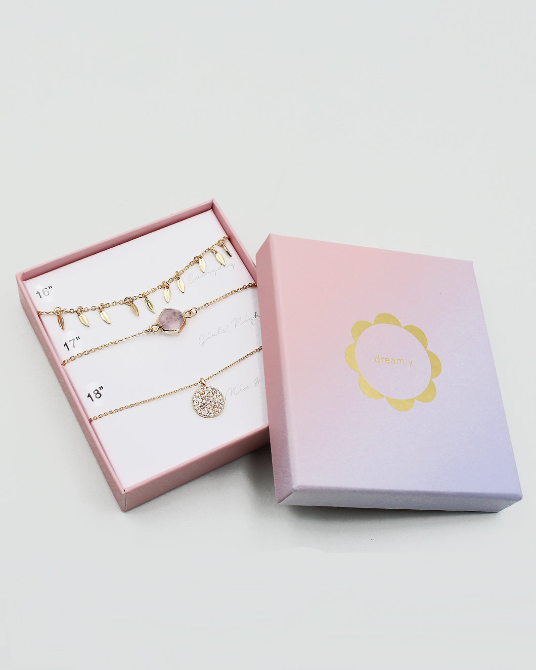 3PC Assorted Layering Necklace Gift Set