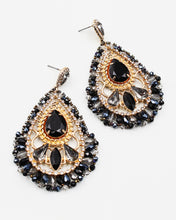 Load image into Gallery viewer, Jumbo Faceted Stone Night Earrings
