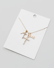 Load image into Gallery viewer, FAITH &amp; Cross Delicate Chain Pendant Necklace
