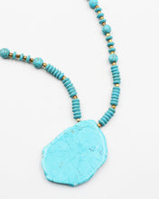 Load image into Gallery viewer, Turquoise Stone Pendant Necklace
