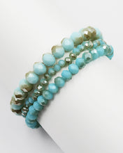 Load image into Gallery viewer, Triple Layered Faceted Stretch Bracelet
