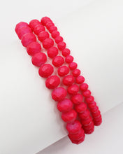 Load image into Gallery viewer, Triple Layered Faceted Stretch Bracelet
