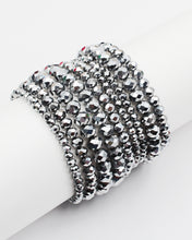 Load image into Gallery viewer, Multiple Layered Faceted Stretch Bracelet
