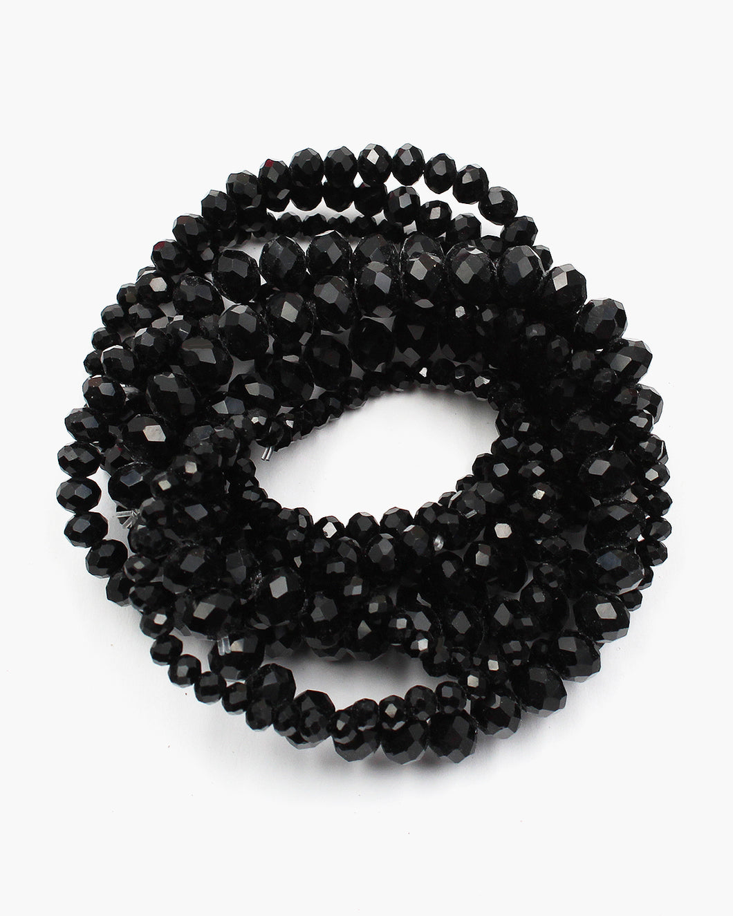 Multiple Layered Faceted Stretch Bracelet