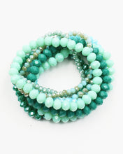 Load image into Gallery viewer, Multiple Layered Faceted Stretch Bracelet
