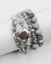 Load image into Gallery viewer, Stackable Faceted Crystal Bracelet Set
