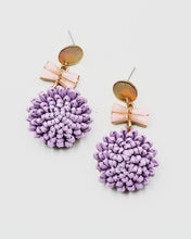 Load image into Gallery viewer, Raffia Flower Dangle Earrings
