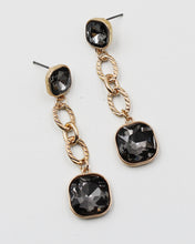 Load image into Gallery viewer, Square Crystal Stone Dangle Earrings
