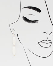 Load image into Gallery viewer, Mother of Pearl Linear Drop Earrings
