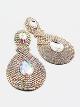 Load image into Gallery viewer, Jumbo Tear Drop Stone Evening Statement Earrings
