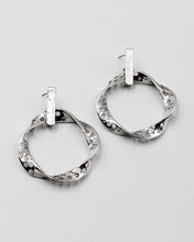 Load image into Gallery viewer, Perforated Metal Dangle Earrings
