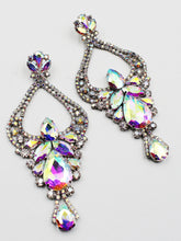 Load image into Gallery viewer, Faceted Stone Statement Evening Earrings
