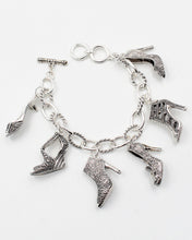 Load image into Gallery viewer, &#39;Fashion Heels&#39; Charm Bracelet with Pearl Beads
