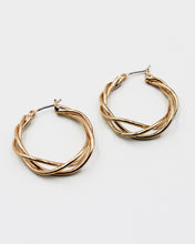 Load image into Gallery viewer, High Polished Metal Twist Earrings
