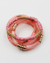 Load image into Gallery viewer, Multiple Layered Resin Stretch Bracelet Set
